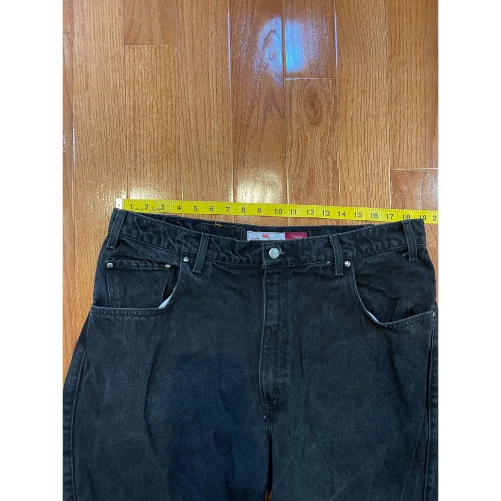Levi's 545 Loose Jeans Mens 40x34 Black Cotton Vintage USA Orange Tab Baggy 90s